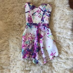 Floral Strapless Romper